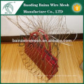 Stainless steel Knitted Cable Mesh/metal mesh bag for anti theft/ new design trendy black anti theft travel bag